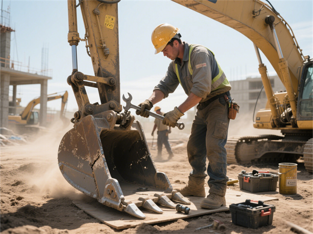 replace a excavator bucket